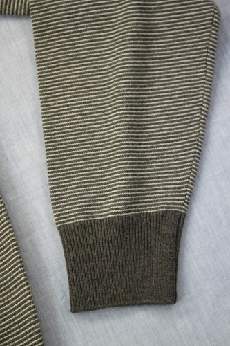 Peter Millar Mens Brown Beige Striped Extrafine Merino Wool Sweater NWT L $245 - Picture 4 of 6