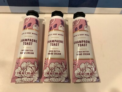 Bath & Body Works Shea Hand Cream CHAMPAGNE TOAST Lot of 3 NEW