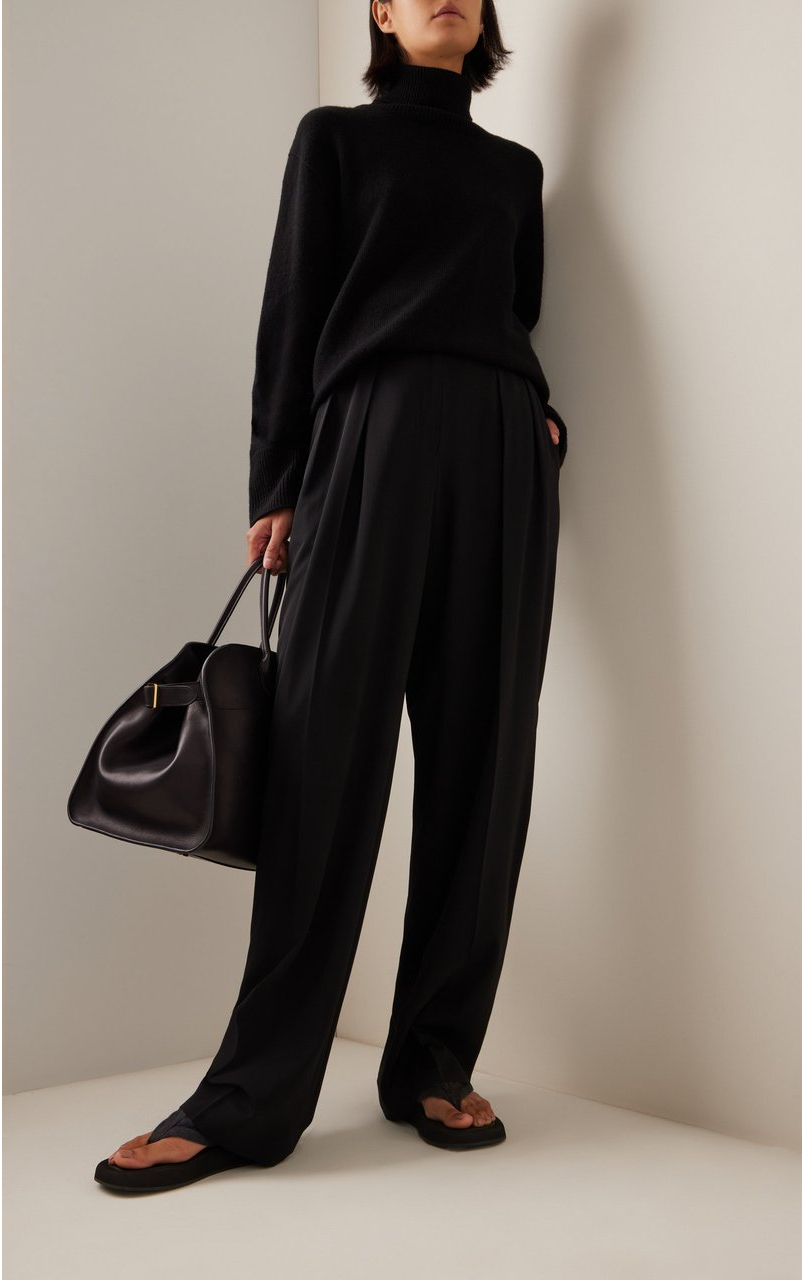 FILA Sandali infradito nuovi con scatola $925 The Row Ginza denim e camoscio plateau neri 40 10