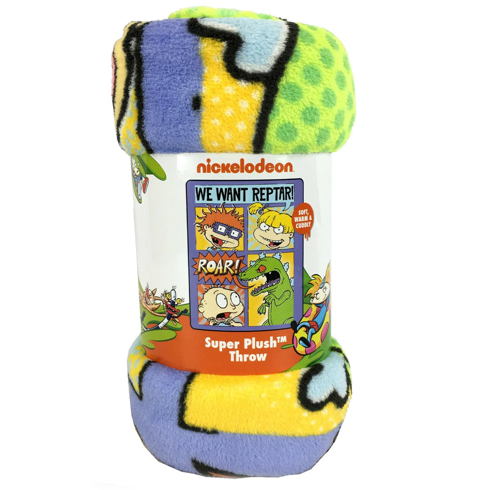 New Nick 90s Rugrats Reptar Super Plush Soft Throw Blanket