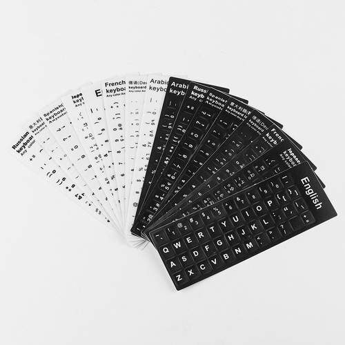 English Arabic Spanish Keyboard Stickers Russian Letter Alphabet Layout - Picture 8 of 14