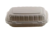 Mineral Filled Recyclable Biodegradable 9x6 Take Out Food Containers with Lids