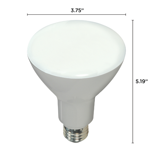 Satco S9620 105° Very Wide Flood LED 9.5W =65W BR30 Medium E26 2700K Warm White - Picture 2 of 6