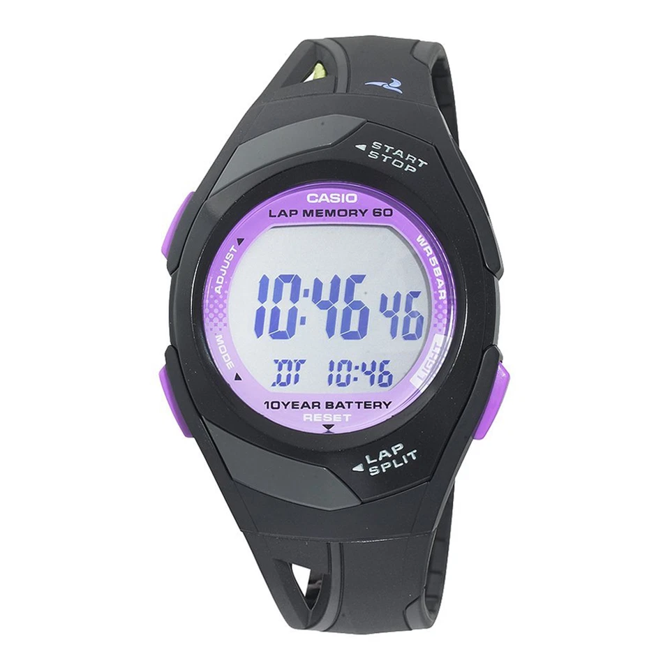 Reloj Casio para mujer corredor ecológico digital correa de resina negra 35 mm STR300-1C
