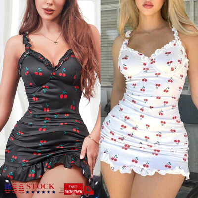 Women Sexy Lingerie Teddy Babydoll Slip Dress Lace Sleepwear Underwear Nightgown