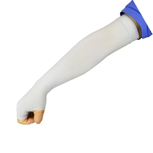 1 par de nuevas mangas de brazo de color transparente protección solar deportes elásticos - Imagen 3 de 12