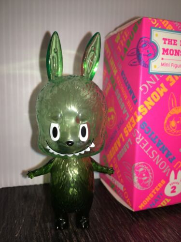HOW2WORK The Little Monsters 2 Labubu Mini Figure Designer Toy Translucent Green