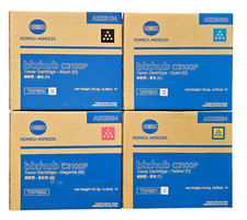 4 KONICA MINOLTA TNP50K TNP50C TNP50M TNP50Y Toner Cartridge bizhub C3100P OEM