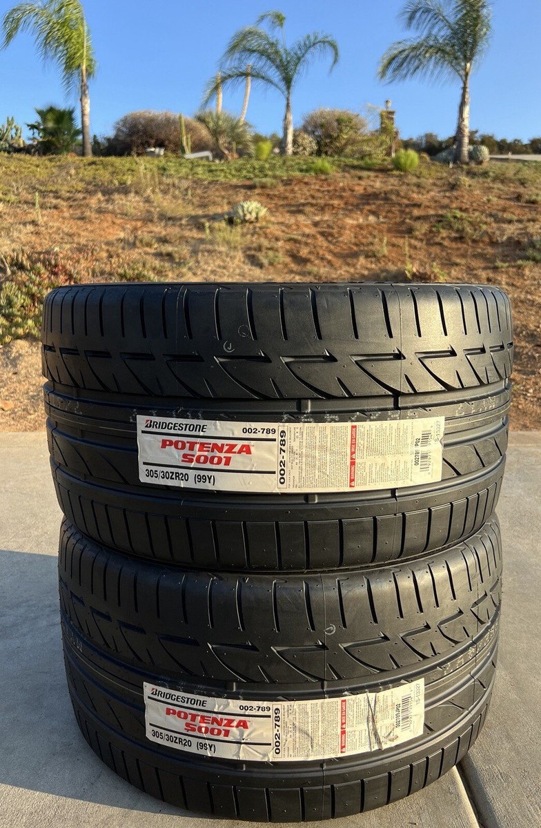 ブリヂストン POTENZA S001　305/30ZR20　2本　8～9分溝 Set of TWO BRAND NEW 305/30ZR20 Bridgestone Potenza S001 Tires