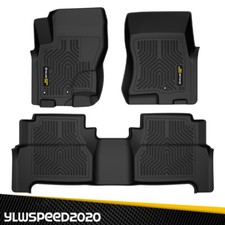 Floor Mats Liners Set All Weather TPE Fit For 2008-2021 Nissan Frontier Crew Cab