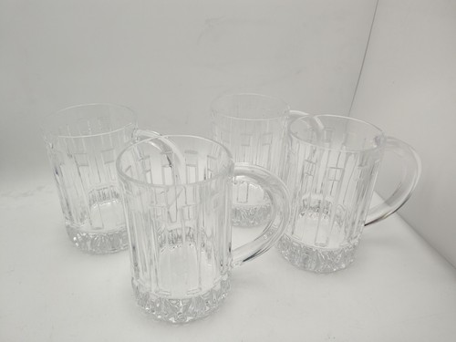 Tiffany & Co Beer Glass Tankard / Mug in the ATLAS Pattern Set of 4