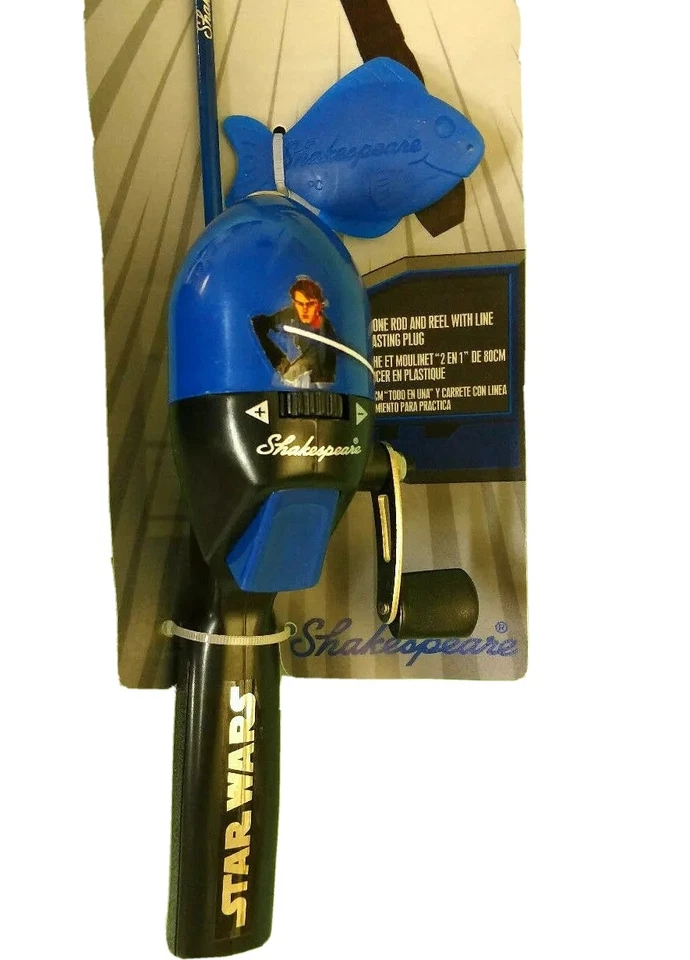 Shakespeare Kid's Size Fishing Rod Reel Training Pole Spin Cast 30 in Star Wars - Image 3 of 4