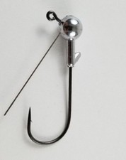 12- 1/8oz 3/0 Weedless Jighead Wire STRAIGHT EYE Grub Head Swimbait Umbrella Rig