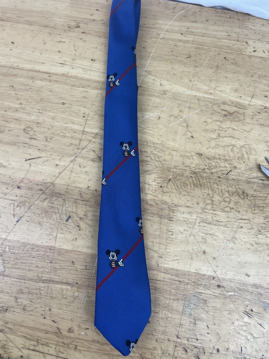 Tie Mickey Mouse ST MICHAEL Vintage Disney Blue Made In UK Polyester