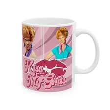 Flo Kiss My Grits Ceramic Mug, 11oz, Alice TV Show, TV Fan Gift, Vintage Retro