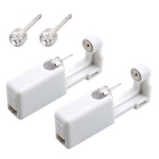 Self Ear Piercing Tool White Self Piercing Kit Disposable Ear Piercer with V9W2