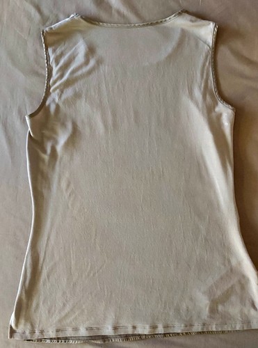 CANOTTA GIROCOLLO A SPALLA LARGA IN SETA E MODAL INTIMISSIMI BEIGE OCCASSIONE!