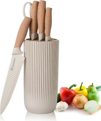 Kitchen Knife Set,  6-Pieces Khaki Sharp Knife Set for Kitchen, Non-Stick Non...
