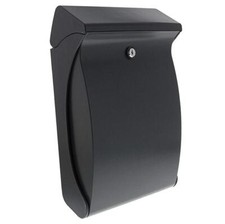 SWING WALL MOUNTED PLASTIC POST BOX WITH LIFT UP LID ANTHRACITE