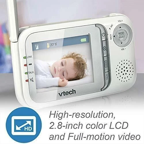 VTech VM321 2 CÁMARAS Color Seguro Sonido Visión Nocturna Video Monitor de Bebé Rango de 1000 pies Foto 2 de 4