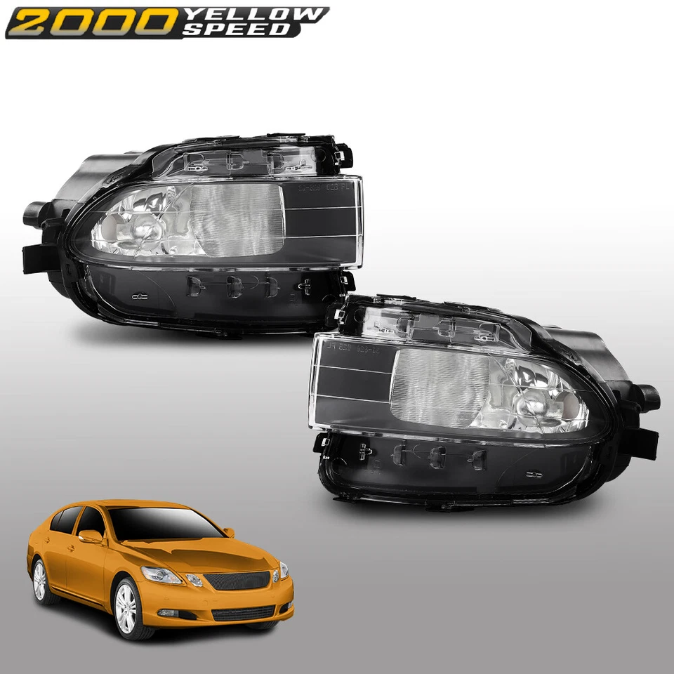Fit For 06-11 Lexus GS 300 350 430 450H 460 Fog Lights Assembly Lamp Clear Lens Foto 2 de 4