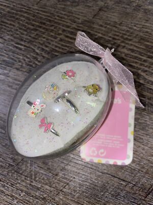 Claire s club little girls Easter egg box ring bunny flower bow chick