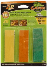 5 PAK Micro Zip Sander Refill Hook & Loop Sheets; 30 Pack Of Assorted Grits.