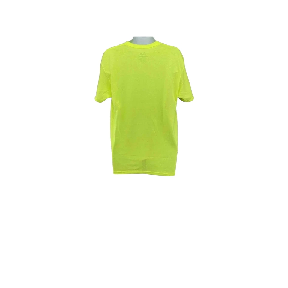 Realtree Men's XL (46-48) S/S Tee with Antlers Safety Green, NWT - Image 2 of 2