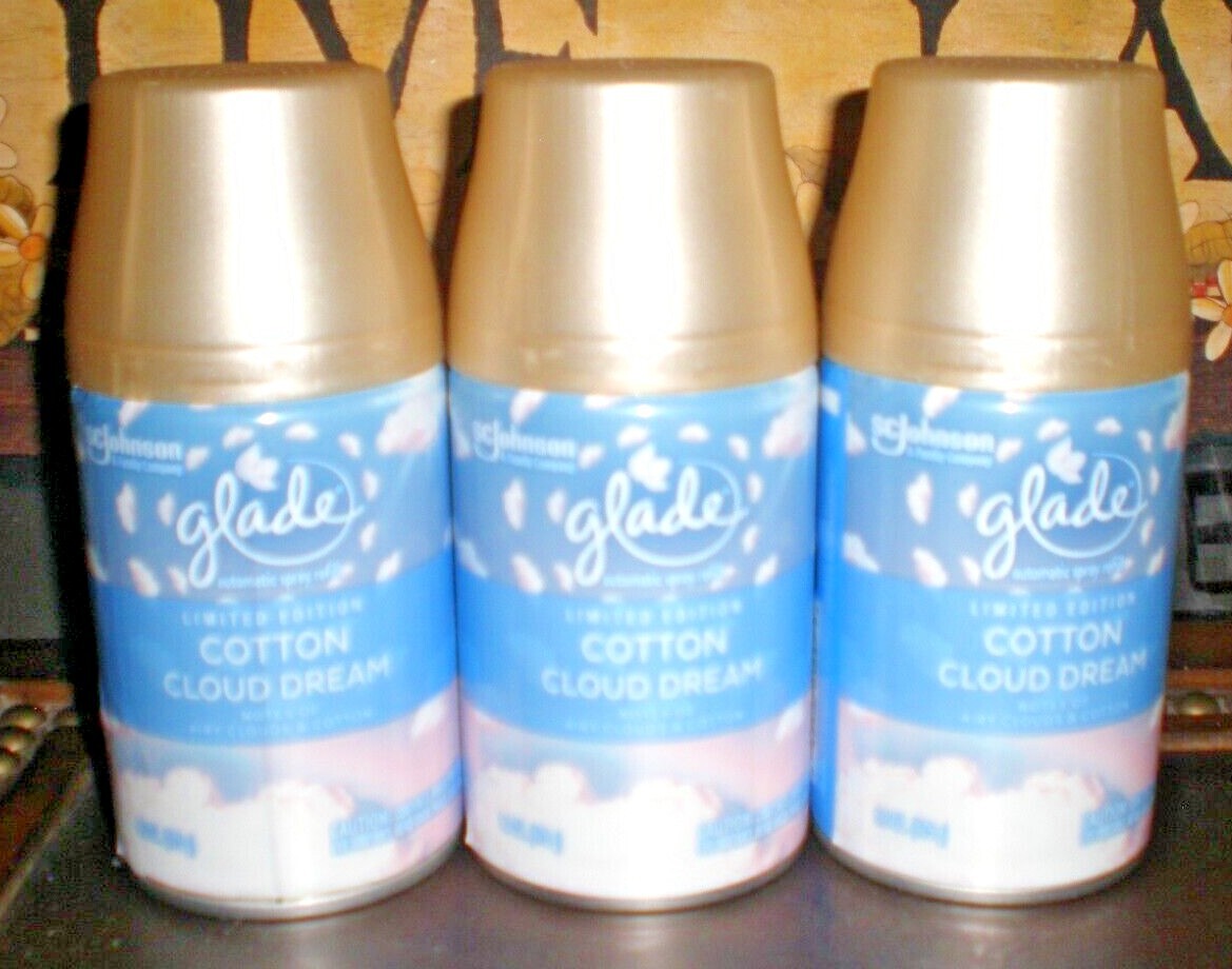 3 Glade Automatic Spray Can Refills COTTON CLOUD DREAM FITS AIRWICK eBay