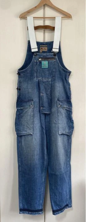 Nigel Cabourn X Lybro Naval Dungaree Overall Kuroki Denim Fabric