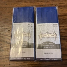 SEW OLOGY/Extra Wide/Double Fold/Bias Tape/Royal blue/1 PC.3 Yards.1/2 Wide
