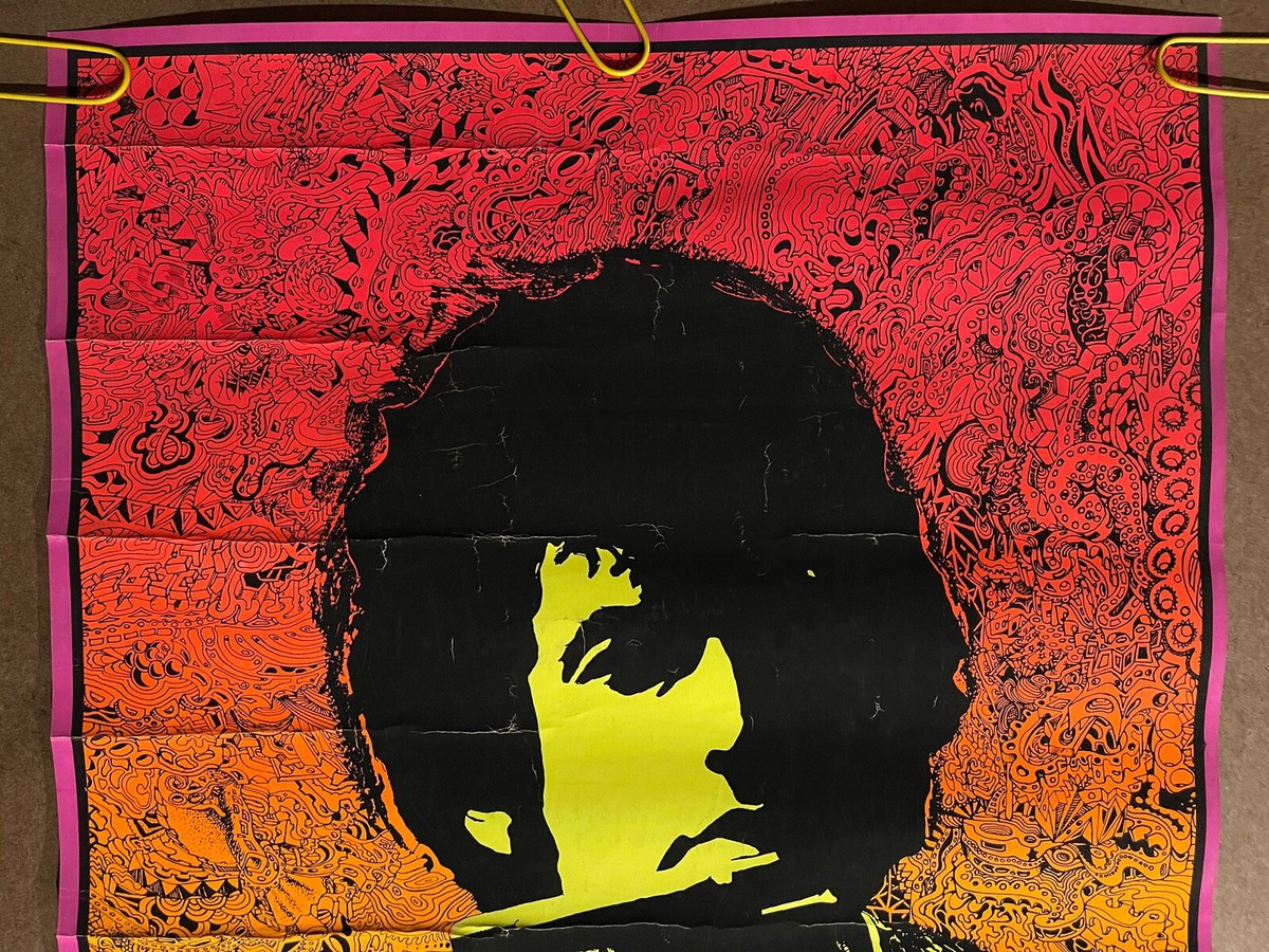 Vintage Poster Blacklight Bob Dylan Psychedelic Tambourine Man Joe