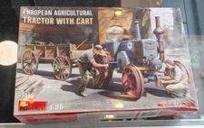 MINIART 38055 1/35 EUROPEAN AGRICULTURAL TRACTOR WITH CART - SEALED
