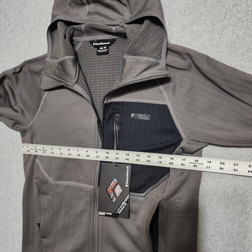 Black Diamond Factor Fleece Hoodie Full Zip Mens Small Grey Gray New NWT $169.95 - Afbeelding 7 van 15