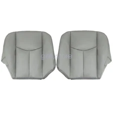 For 2003 2004 2005 2006 Chevy Suburban Both Side Bottom Leather Seat Cover Gray