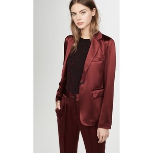 red silk blazer