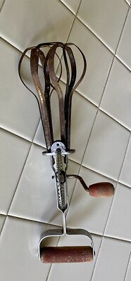 Vintage Retro Ekco Super Speed Manual Hand Mixer Egg Beater Side Handle