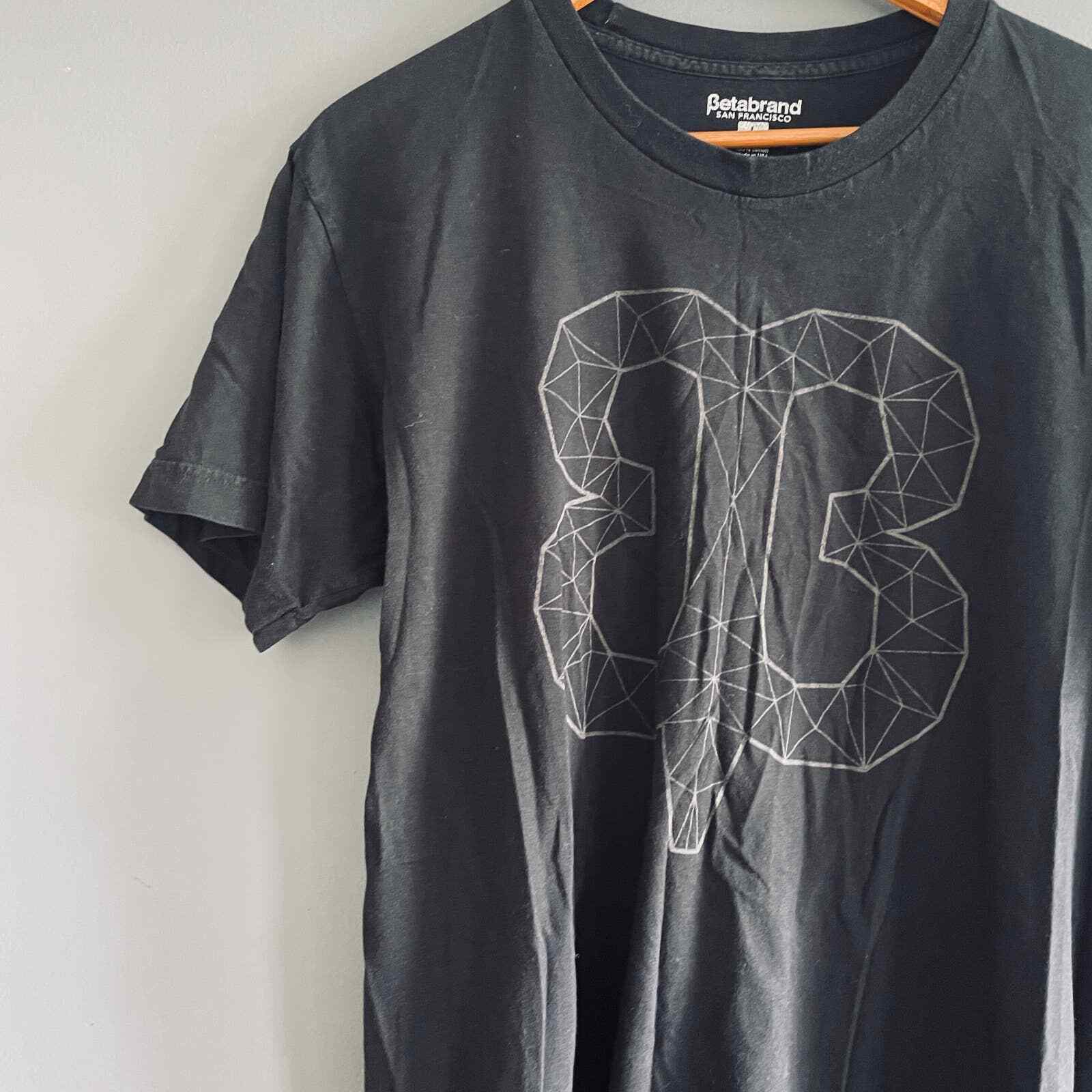 Betabrand Men's Logo Tee Geo Large Black eBay