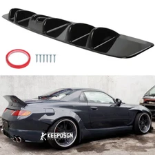Rear Diffuser Bumper Lip Spoiler Splitter 7 Fins Wing Trim For Toyota MR2 Spyder