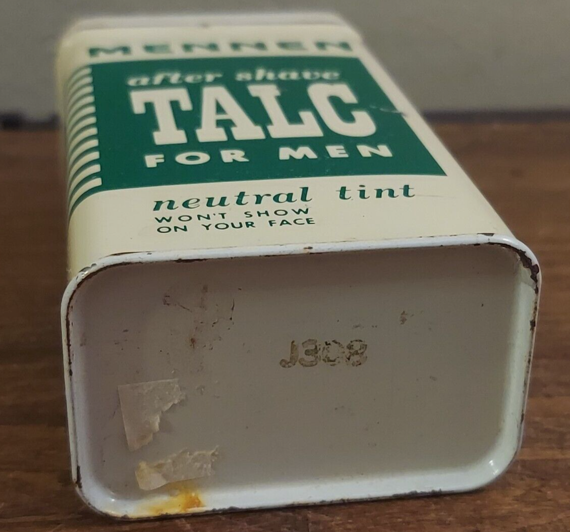 Vintage Tin Can Mennen After Shave Talc For Men Talcum still mostly