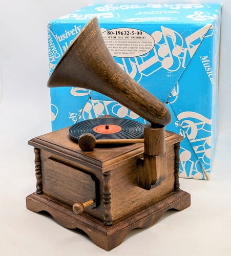 Vintage San Francisco Music Box Gramophone Record Player - Picture 2 of 3