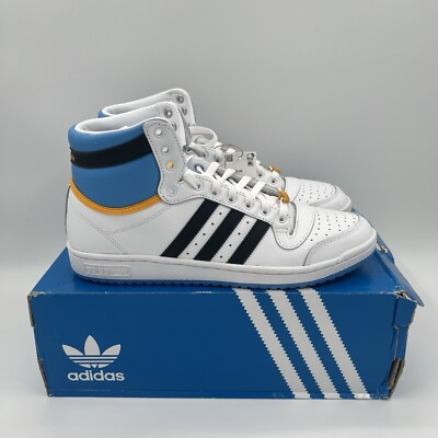 #ad Adidas Originals Top Ten Hi FZ5887 White Blue Gold Mens US11 UK 10.5 Damaged Box $64.95
