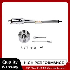 Chrome Stainless 32 Manual Floor Shift Tilt Steering Column Ignition Key For Gm Chrome Stainless 32 Manual Floor Shift Tilt Steering Column Ignition Key For Gm
