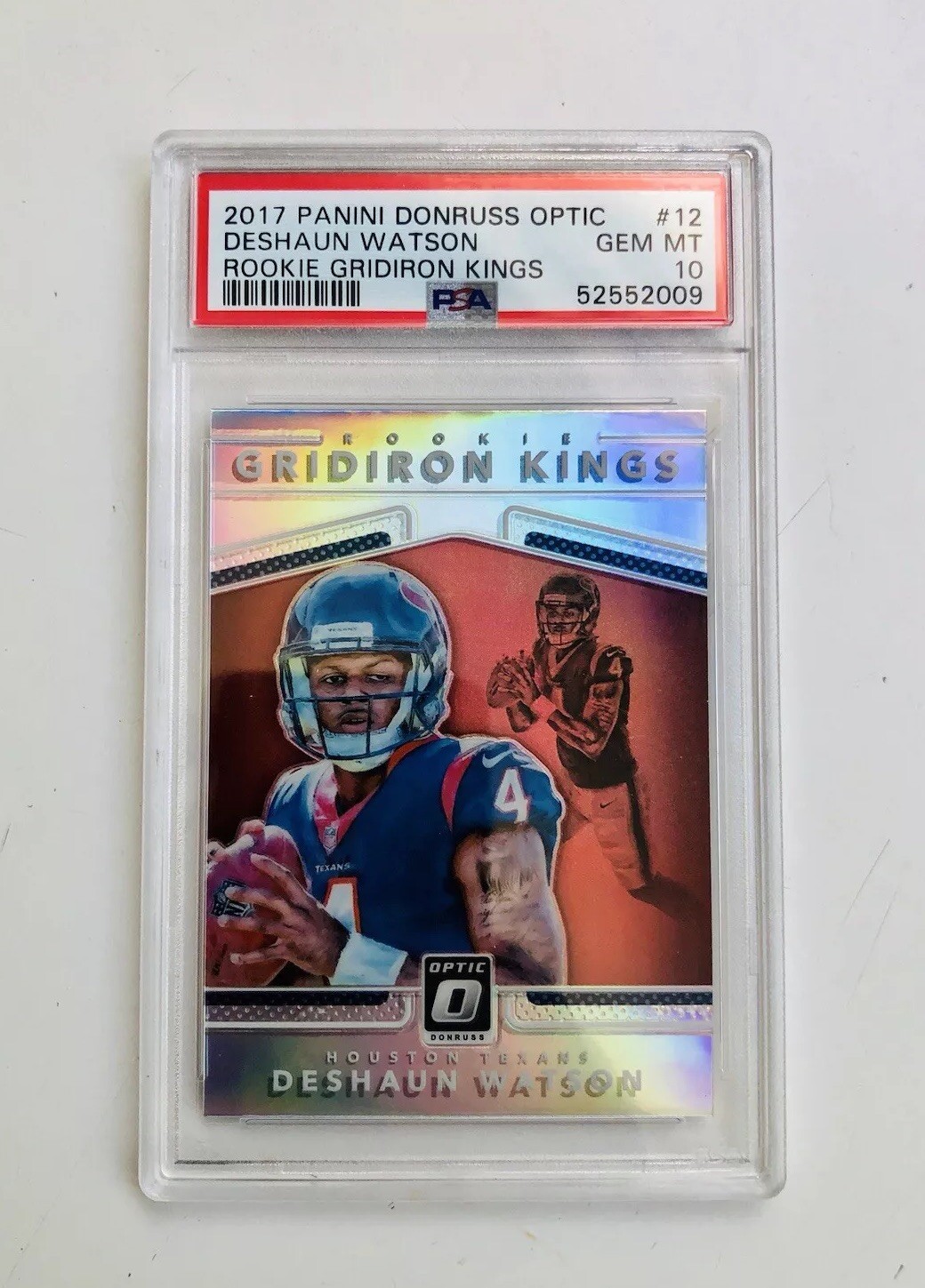 2017 Donruss Optic DESHAUN WATSON Gridiron Kings Prizm RC #12 PSA 10 GEM MINT