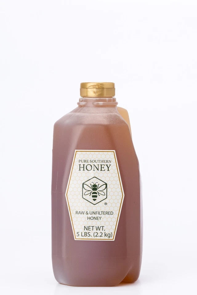 5 libras. de miel de Georgia 100 % cruda, sin filtrar y sin calentar, nuevo cultivo 2025 Foto 2 de 4