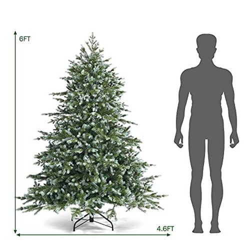 6FT Unlit Christmas Tree Hinged Spruce Metal Stand Indoor Holiday Decoration New - Picture 8 of 8