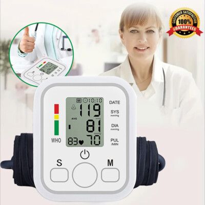 Digital Blutdruckmessgerät Oberarm LCD Blutdruck Monitor-Automatische Pulsmesser