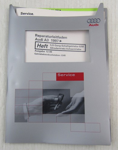Audi A3 8L 5 Gang-Schaltgetriebe 02C Allrad Achsantriebe Reparaturleitfaden EHR