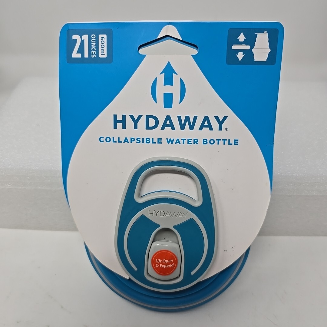 HYDAWAY Collapsible Water Bottle 21oz Travel Hiking Outdoor 