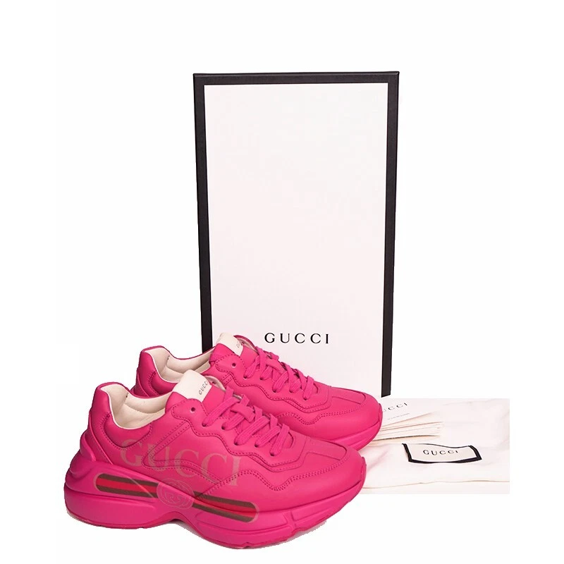 BASKETS BASSES 36,5 NEUVES GUCCI LOGO FEMME RHYTHON ANNÉES 80 NEUF DANS LEUR BOÎTE